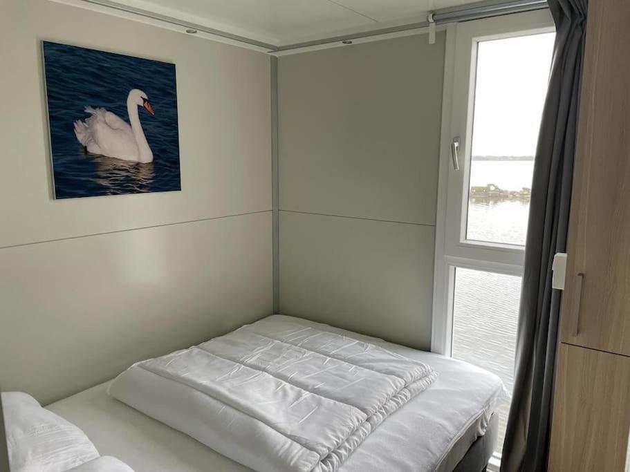 Houseboot Kingfisher, Lake View 비딩허젠 외부 사진